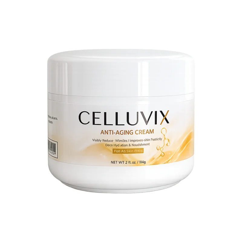 Celluvix anti-aging cream jar, front label